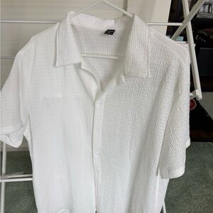 SHEIN Textured White Men's Shirt